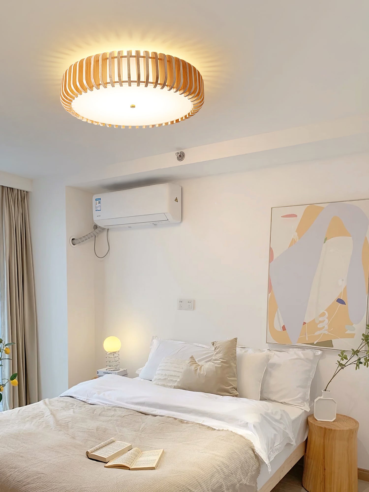 WINCHESTER WOODEN DRUM CEILING ILLUMINATOR