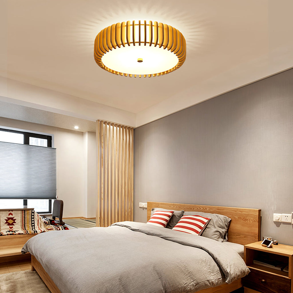 WINCHESTER WOODEN DRUM CEILING ILLUMINATOR