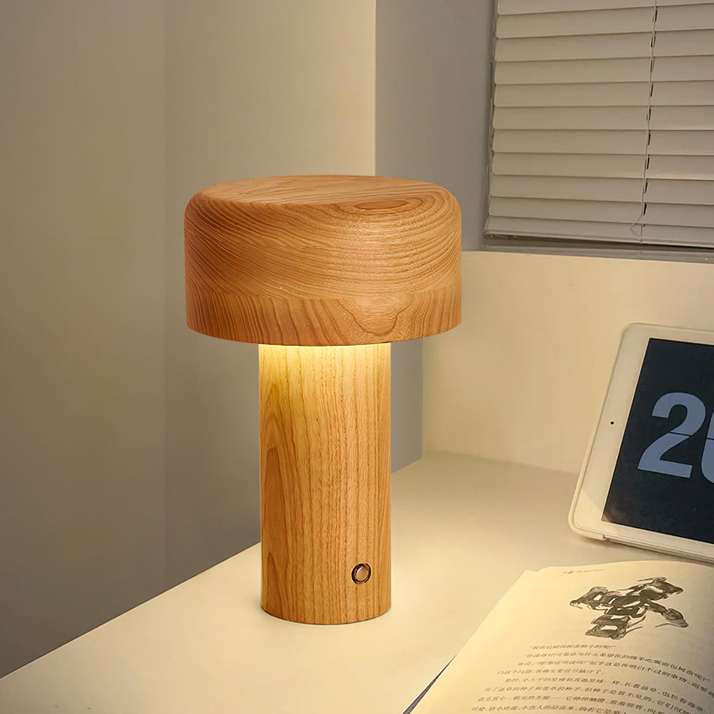 WINDSOR OAK COLUMN LAMP