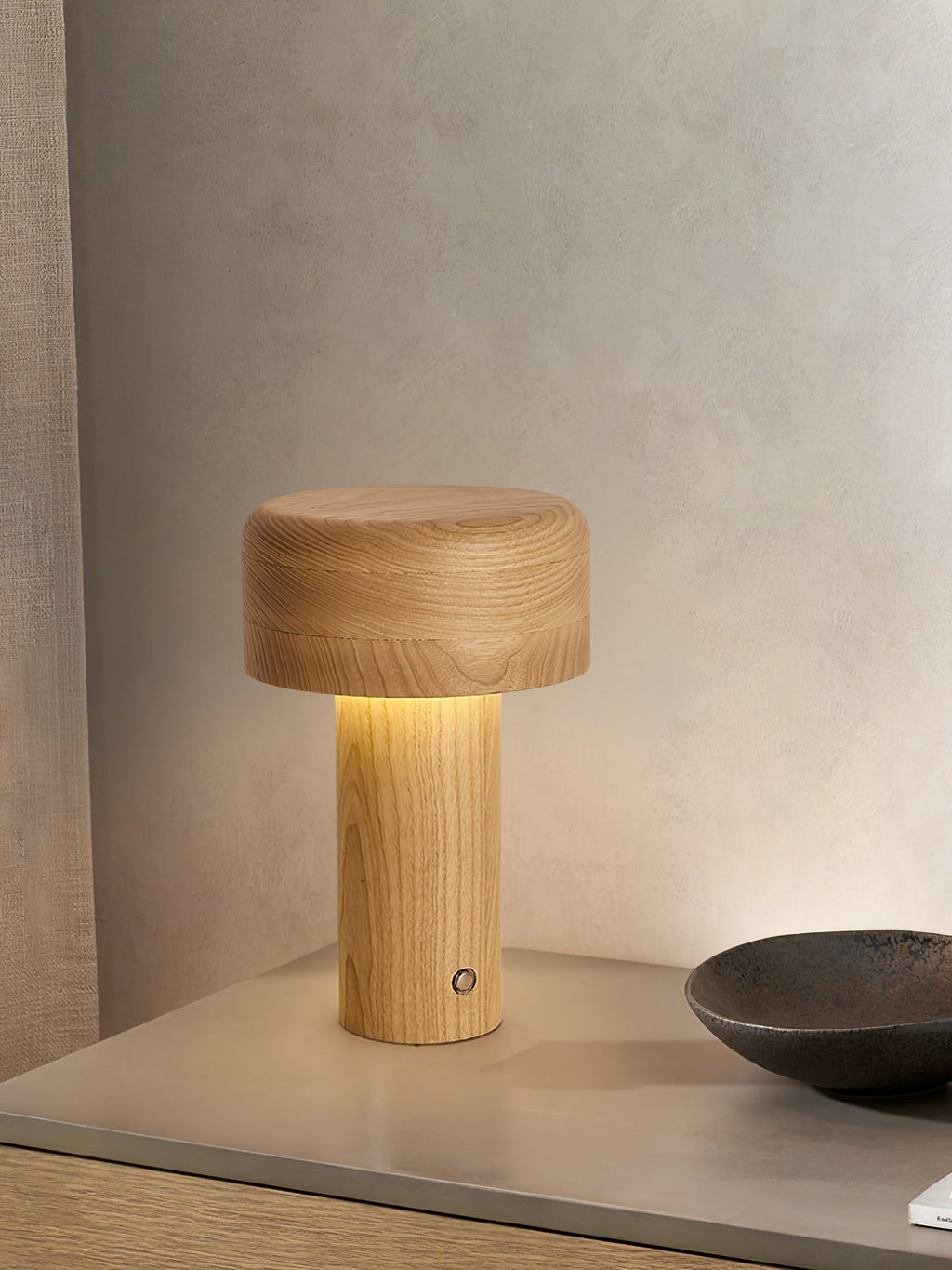 WINDSOR OAK COLUMN LAMP