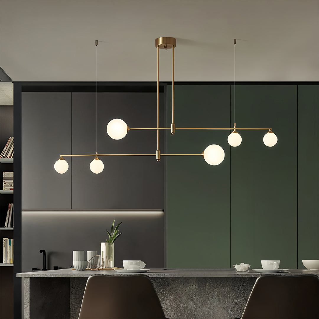 BRYCE BUBBLE GLASS HANGING LANTERN IN GOLD