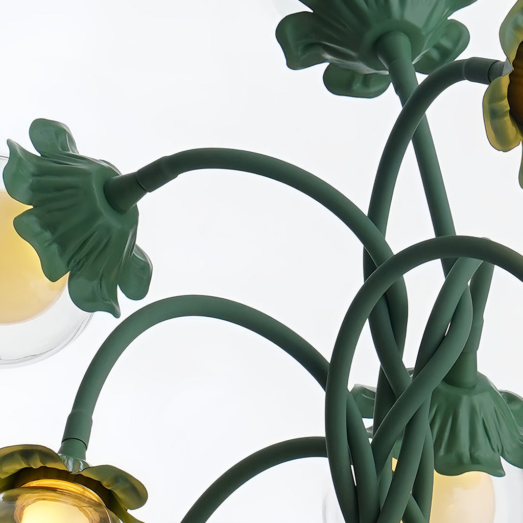 VERDANT BOUQUET GLOBE LAMP - Vintage Floral Illumination