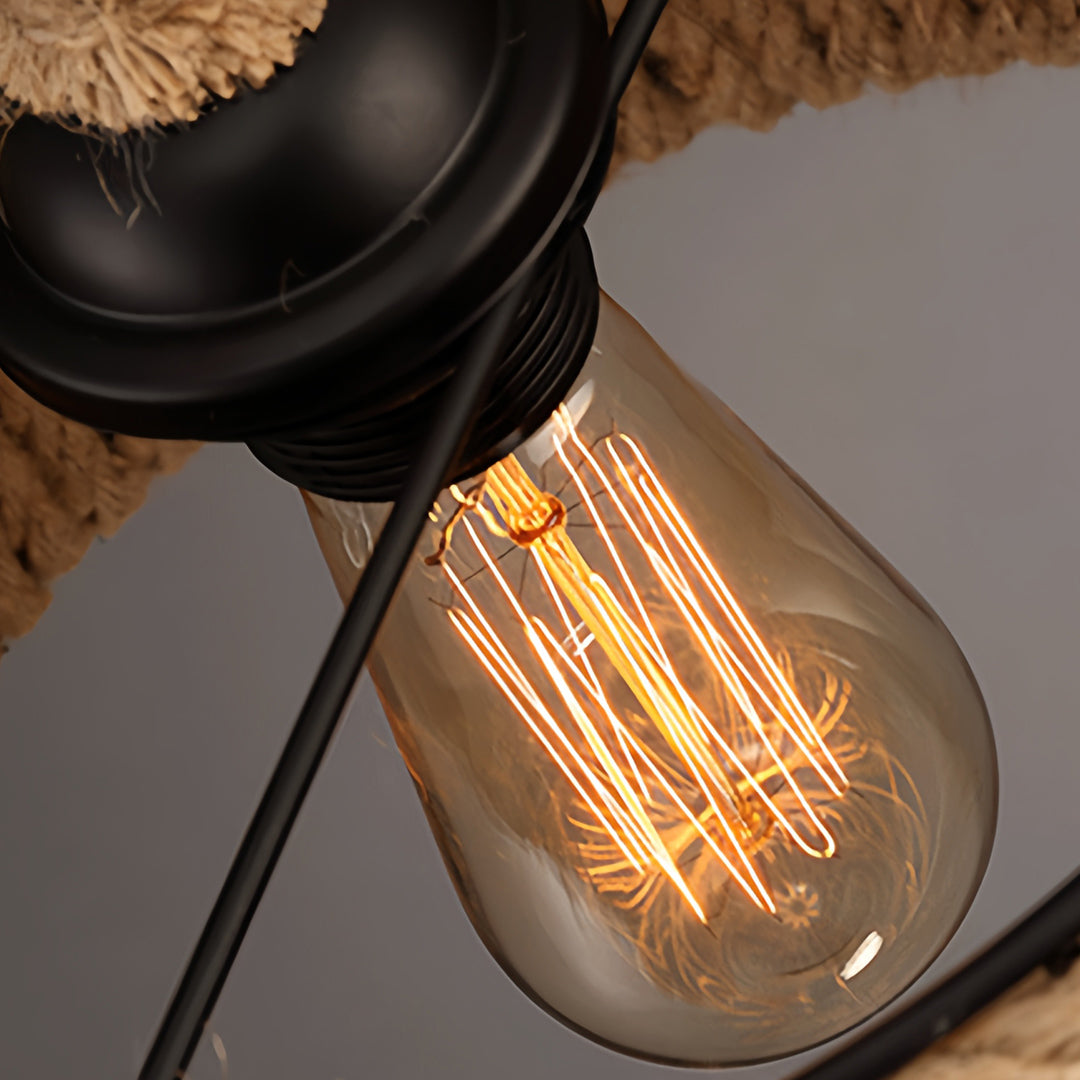WINCHESTER ROPE-BOUND IRON PENDANT LAMP