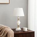 WINDSOR WHITE GLOW TABLE LUMINAIRE WITH GOLD ACCENTS