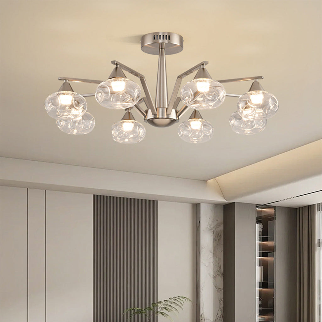 WINTERBOURNE SILVER STARBURST CEILING FIXTURE