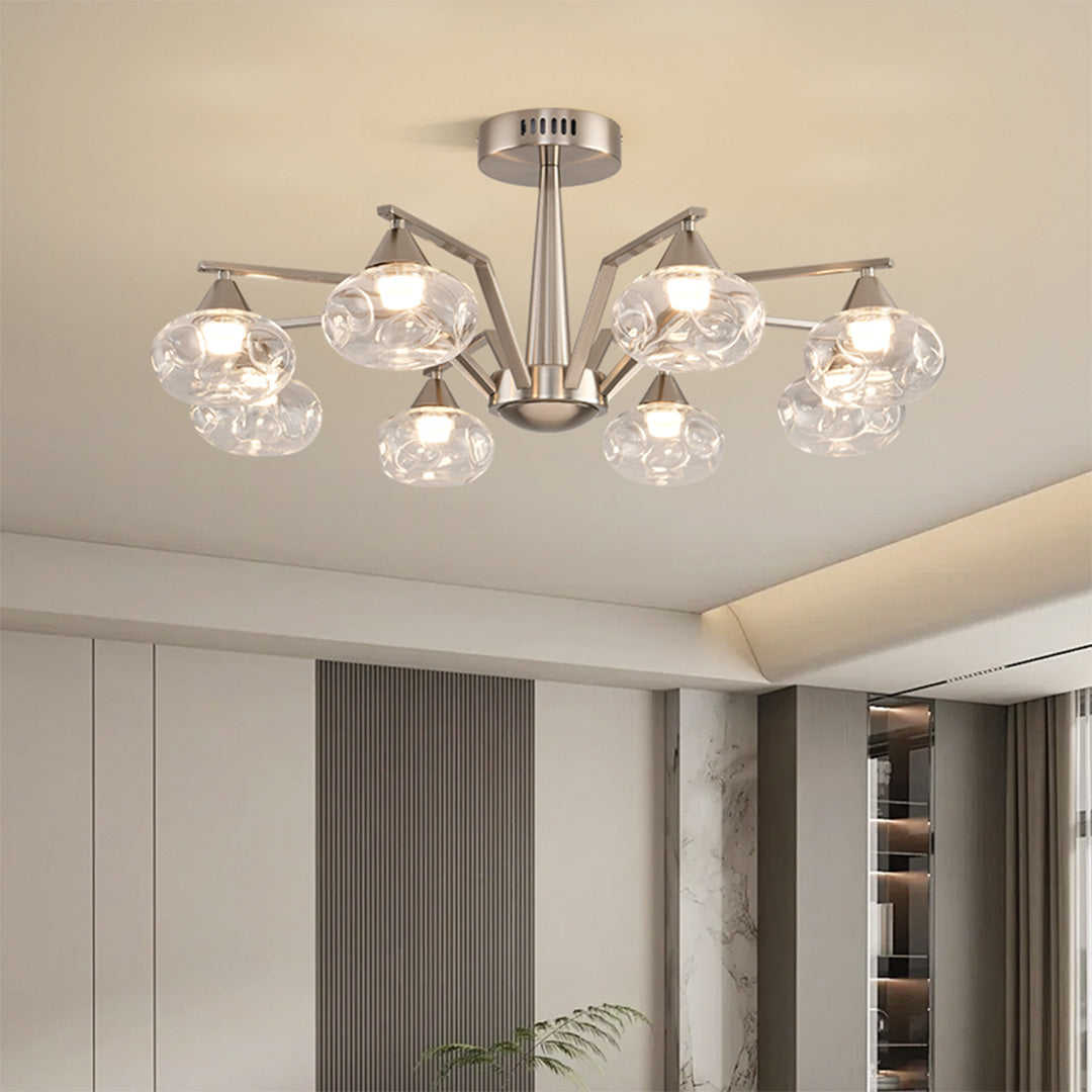 WINTERBOURNE SILVER STARBURST CEILING FIXTURE