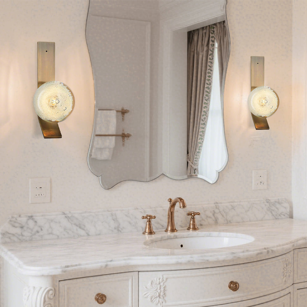 WINTHROP BUBBLE GLASS WALL SCONCE, MODERN MINIMALIST INTERIOR LIGHTING