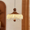 WINTHORPE WALNUT TEARDROP IRON CEILING LAMP