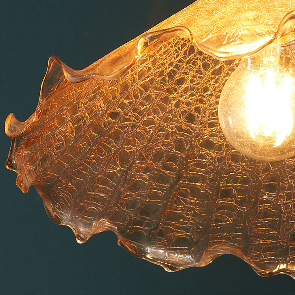 WINCHESTER WALNUT CRACKLE GLASS PENDANT LUMINAIRE