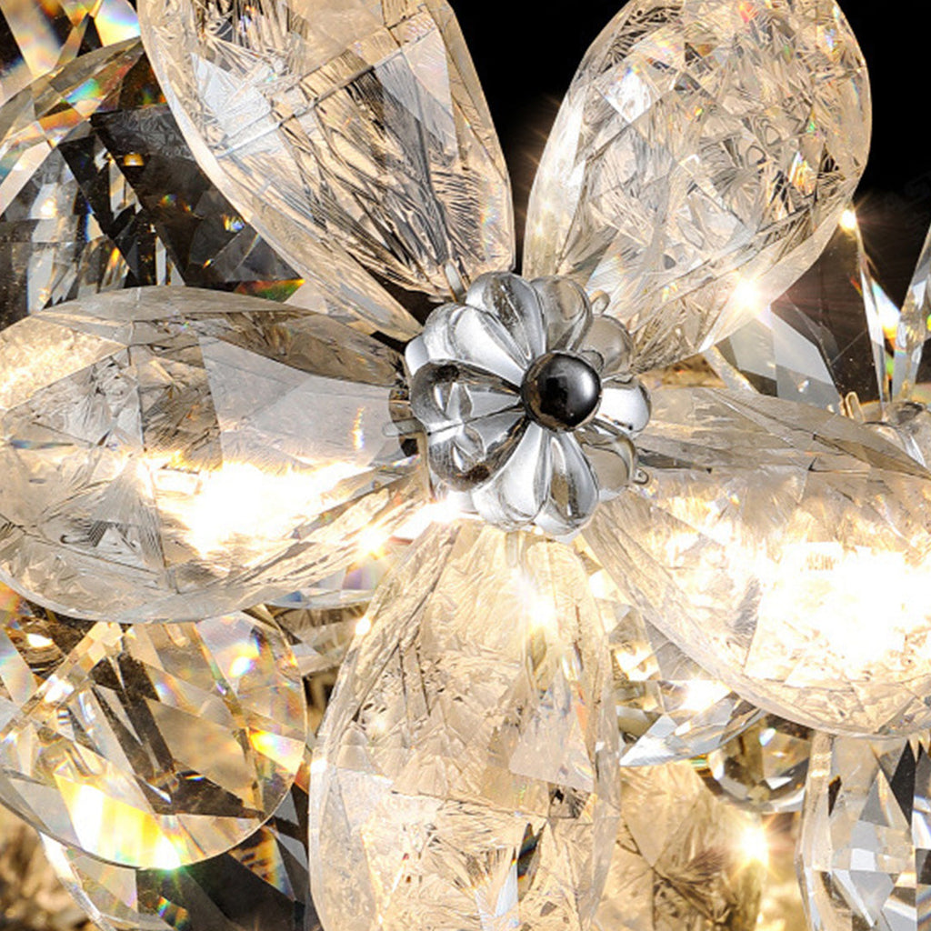 VIOLETTE FLORAL CRYSTAL CANDELABRA CHANDELIER