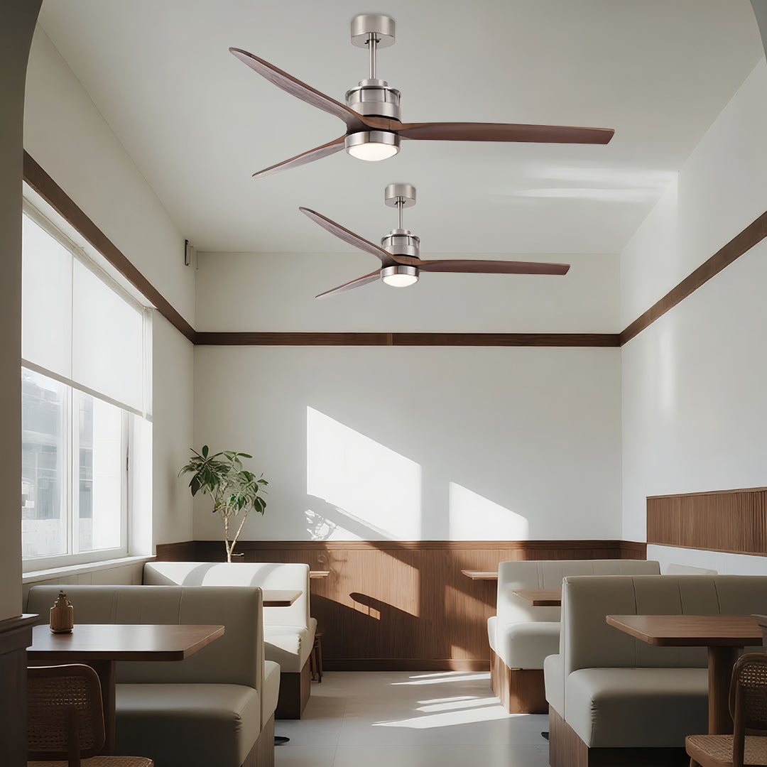 WINCHESTER MODERN AERO CEILING FAN WITH LED LIGHTING AND REMOTE CONTROL