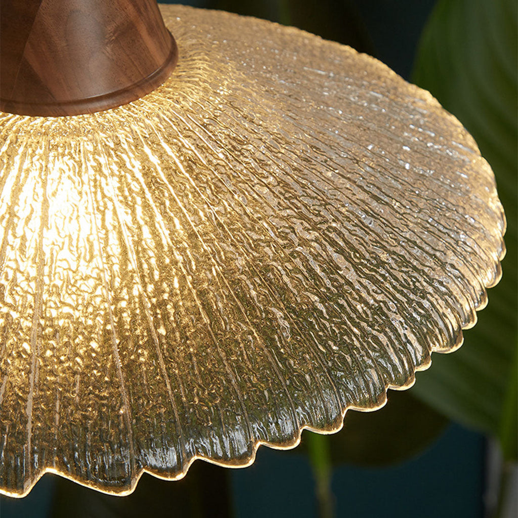 CHATHAM WOODEN WABI SABI GLASS HANGING LAMP