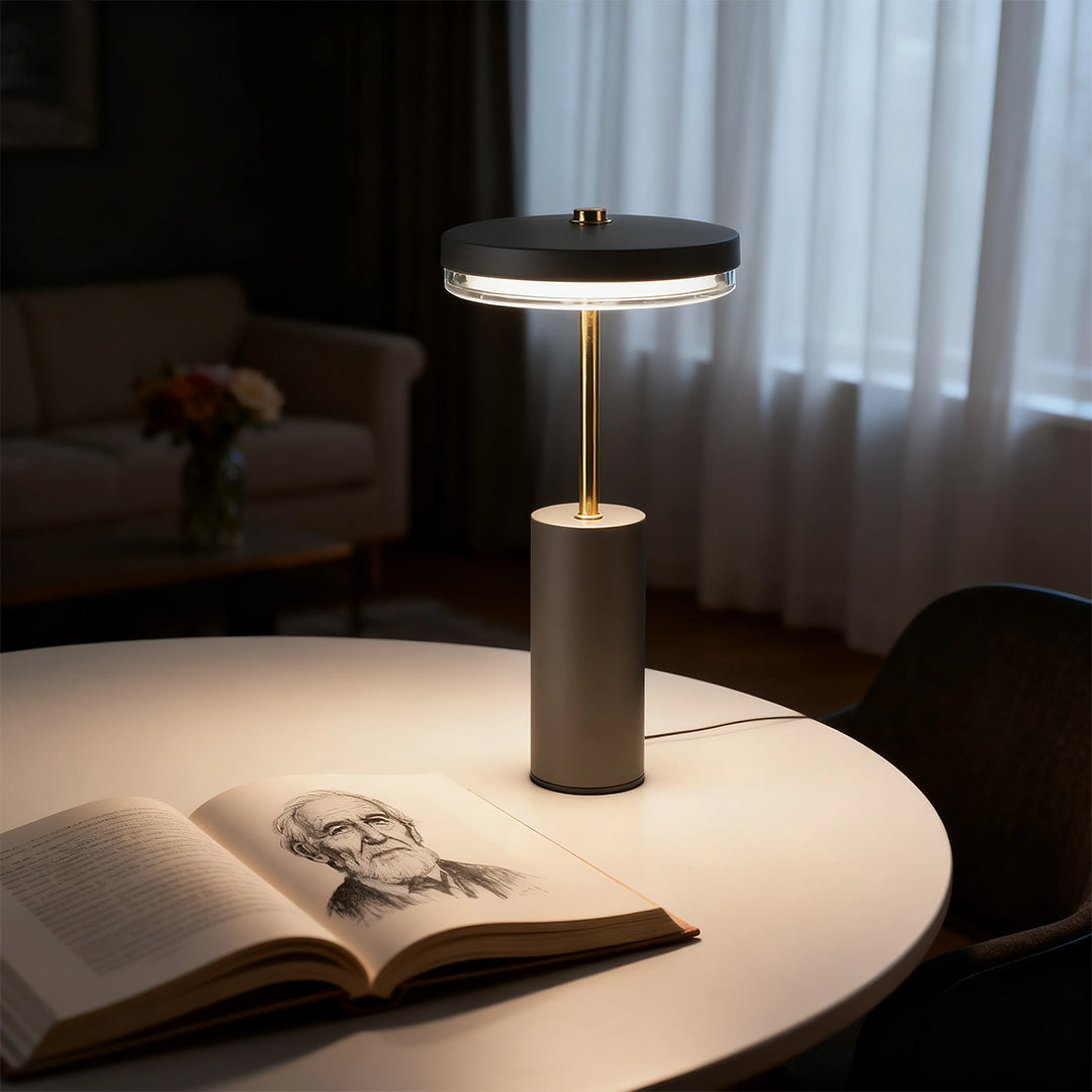 WINCHESTER METAL CYLINDRICAL TABLE LANTERN