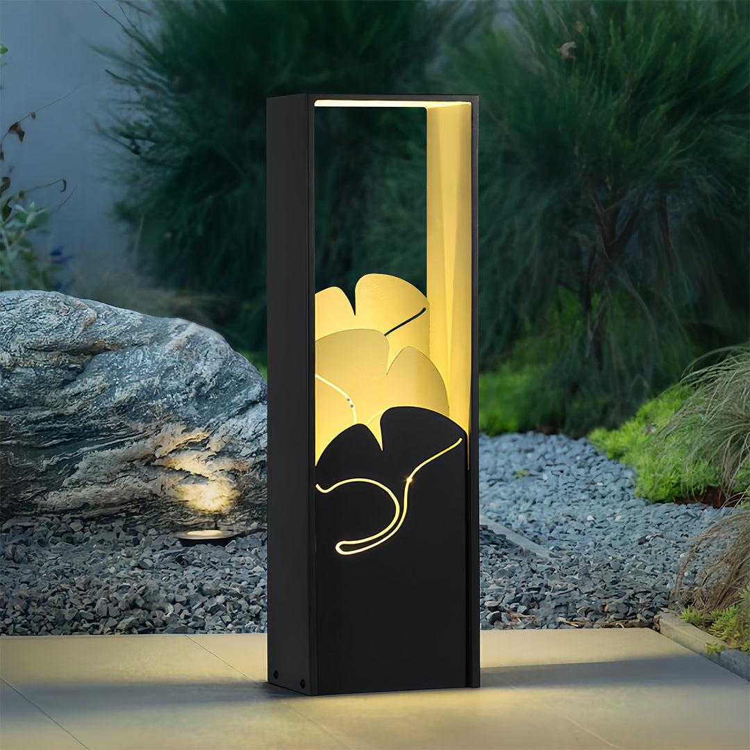 RAVENSWORTH BLACK ARTISANAL OUTDOOR BOLLARD ILLUMINATOR