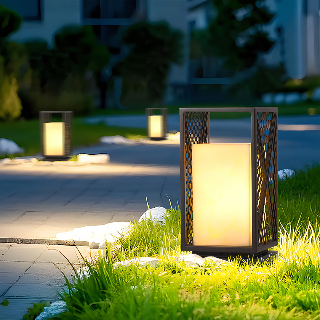 RAVENHURST SQUARE METAL OUTDOOR LANTERN, WEATHER-RESISTANT ILLUMINATION