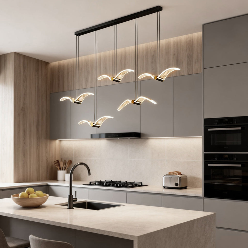 WINDSOR ACRYLIC SEAGULL STRAND CHANDELIER