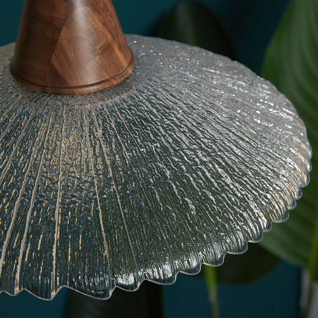 CHATHAM WOODEN WABI SABI GLASS HANGING LAMP