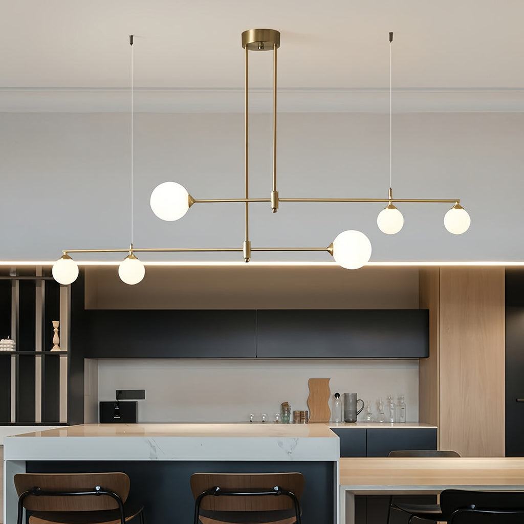 BRYCE BUBBLE GLASS HANGING LANTERN IN GOLD