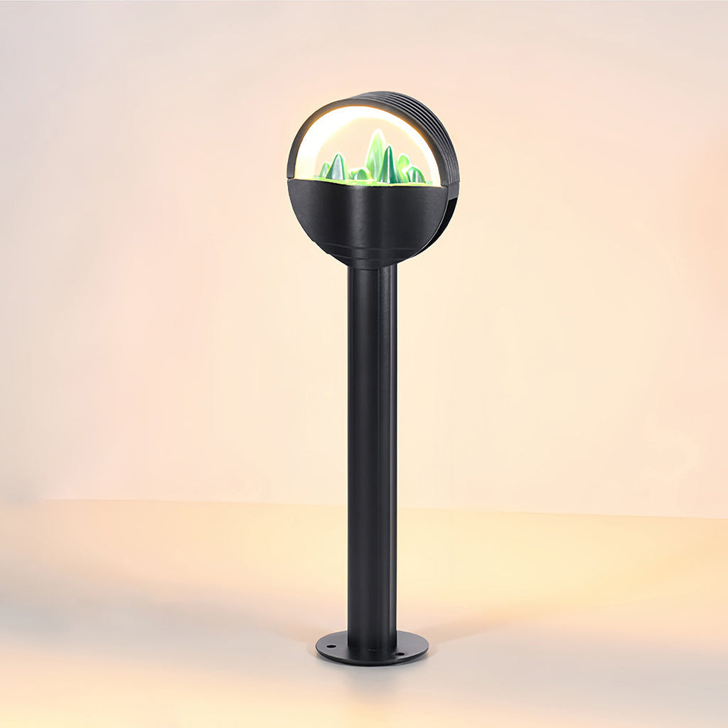 WINDSOR FROSTED ORB GARDEN ILLUMINATOR, WEATHER-RESISTANT PATHWAY LANTERN
