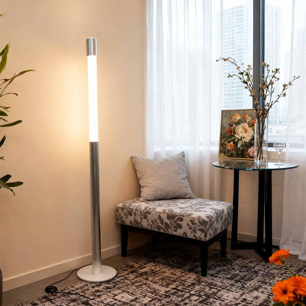 WINTHROP GRAY MINIMALIST FLOOR LAMP WITH INNOVATIVE DESIGN