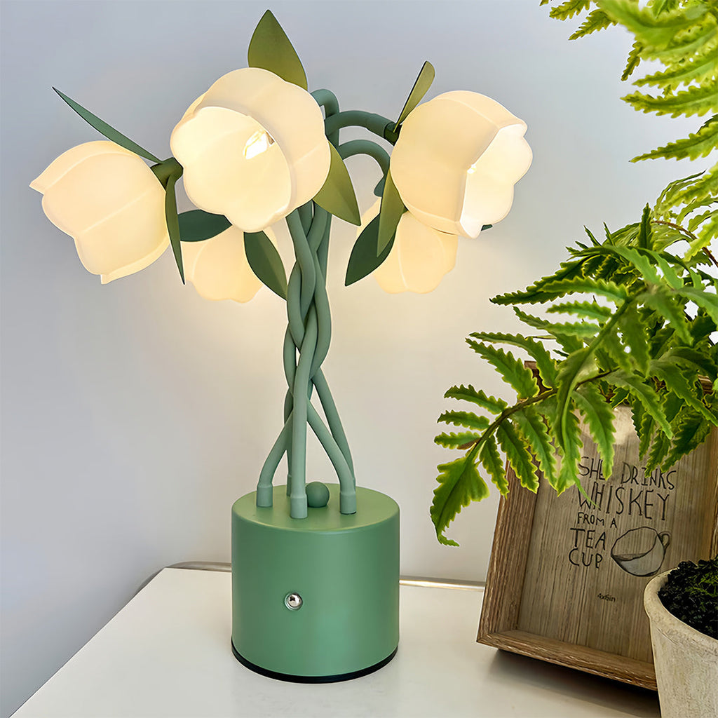 FENWICK VINTAGE GREEN FLEXIBLE STEM LAMP