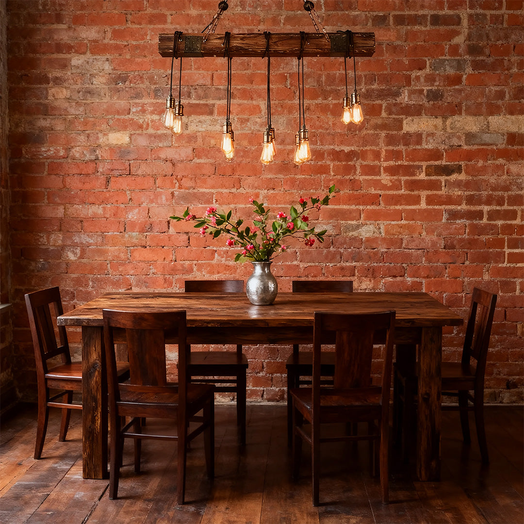 RAVENWOOD IRON AND TIMBER HANGING LANTERN