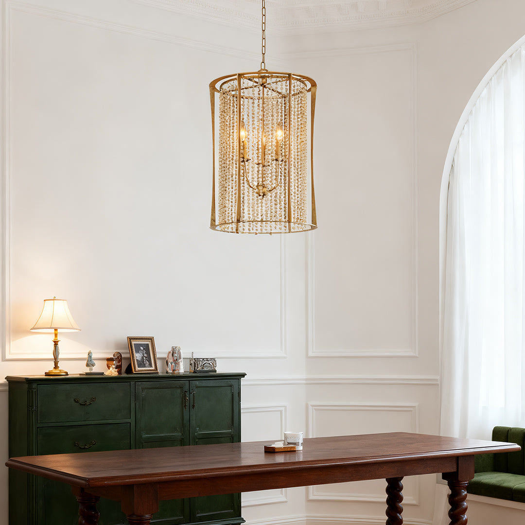 WINTHROP WOODEN BEAD CEILING LANTERN