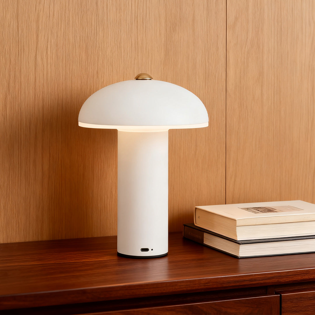 WINTHROP DIMMABLE IRON AND ACRYLIC TABLE LANTERN