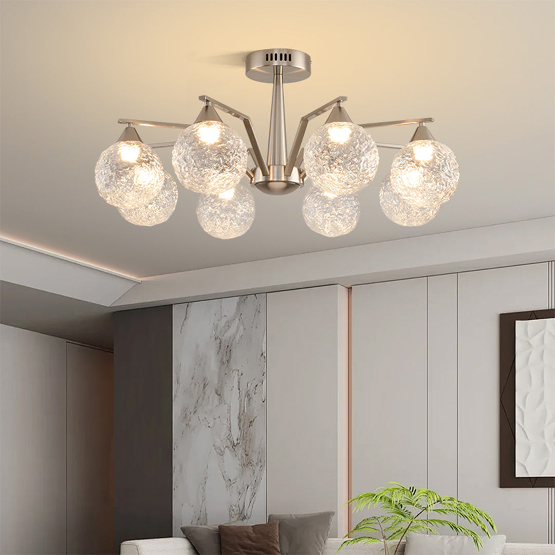 WINTERBOURNE SILVER STARBURST CEILING FIXTURE