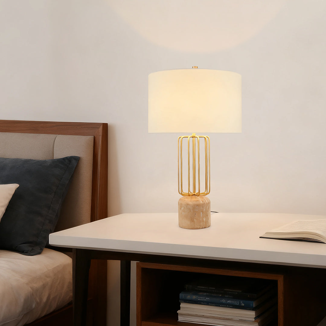 WINTHROP GEOMETRIC METAL TABLE LAMP WITH LED EYE-CARE TECHNOLOGY