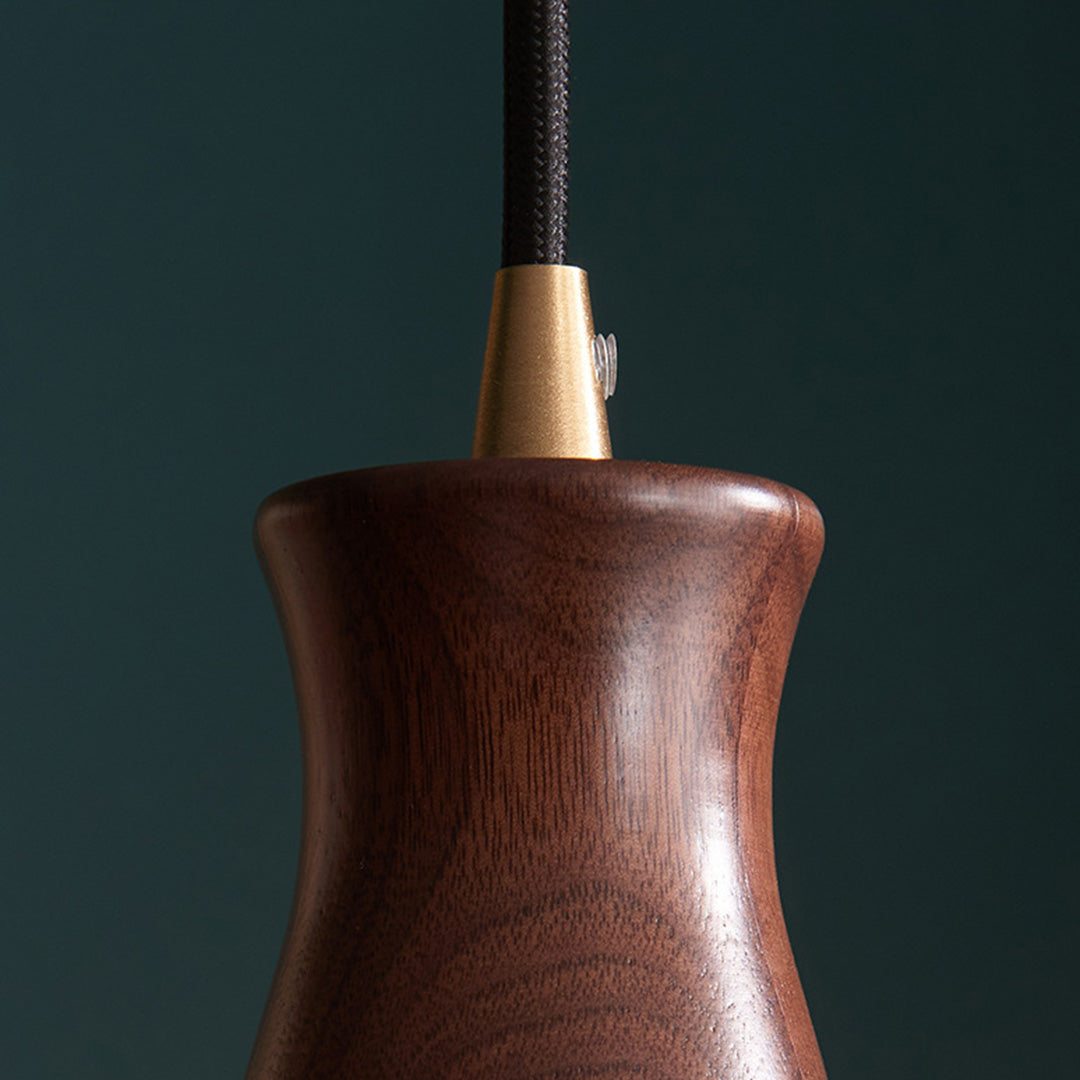WINCHESTER WALNUT CRACKLE GLASS PENDANT LUMINAIRE
