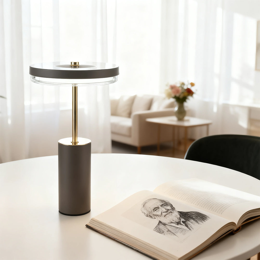 WINCHESTER METAL CYLINDRICAL TABLE LANTERN
