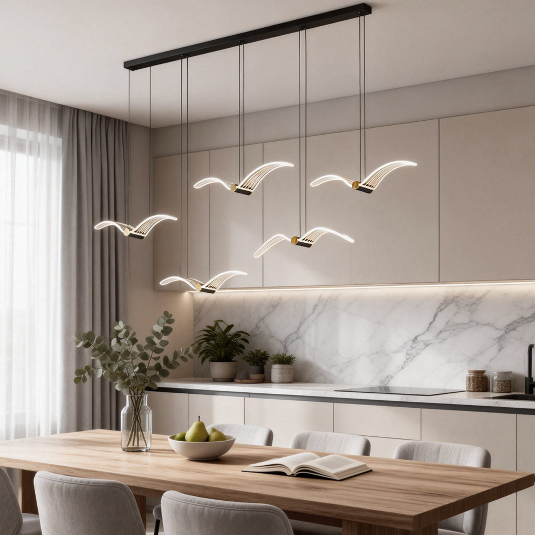 WINDSOR ACRYLIC SEAGULL STRAND CHANDELIER