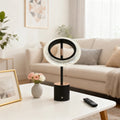 ALDERSON RINGED ILLUMINATION TABLE LAMP - Minimalist Modern Design with Integrated Charging Feature