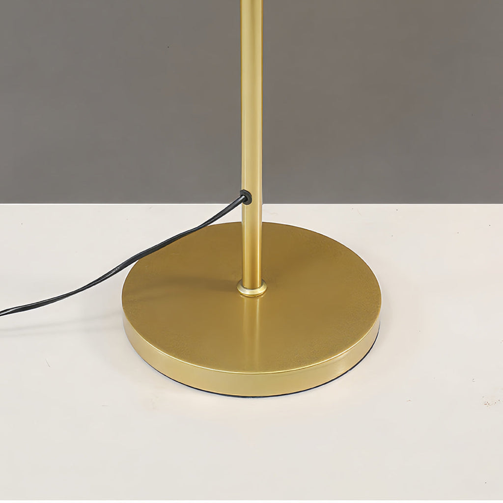 WINTHROP TRIO SPHERE FLOOR LIGHTING IN GILDED BLACK AND WHITE
