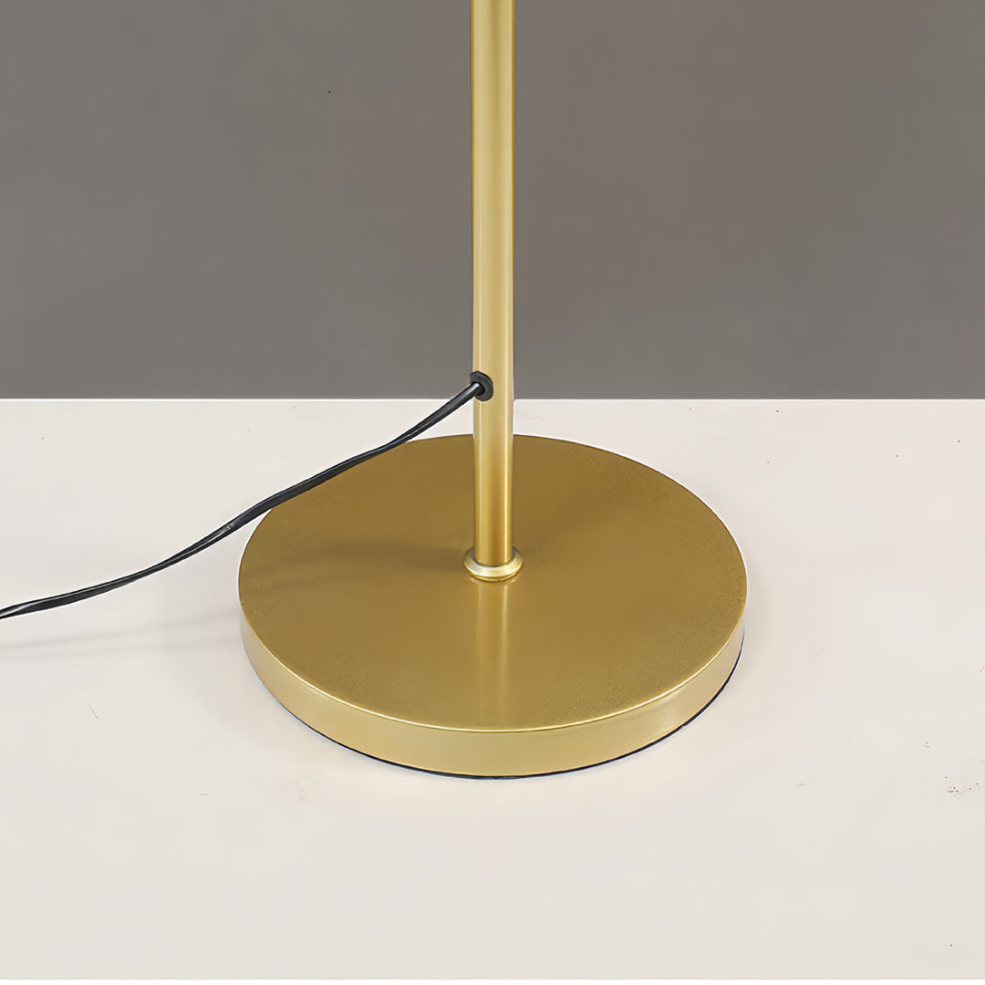 WINTHROP TRIO SPHERE FLOOR LIGHTING IN GILDED BLACK AND WHITE