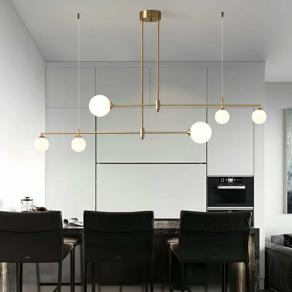 BRYCE BUBBLE GLASS HANGING LANTERN IN GOLD