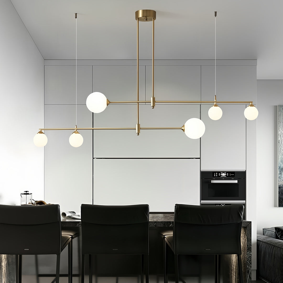 BRYCE BUBBLE GLASS HANGING LANTERN IN GOLD