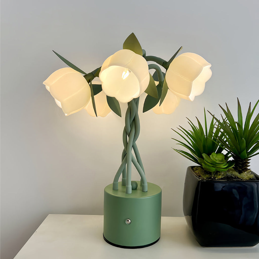 FENWICK VINTAGE GREEN FLEXIBLE STEM LAMP