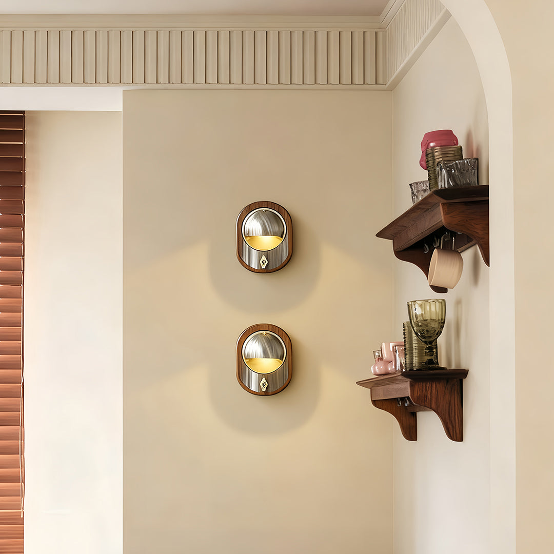 WINTHROP WOODEN SCULPTURAL WALL LANTERN