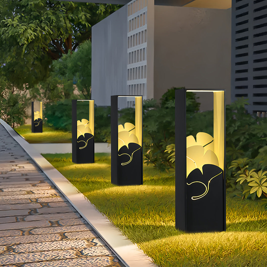 RAVENSWORTH BLACK ARTISANAL OUTDOOR BOLLARD ILLUMINATOR