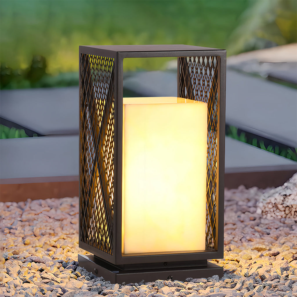 RAVENHURST SQUARE METAL OUTDOOR LANTERN, WEATHER-RESISTANT ILLUMINATION