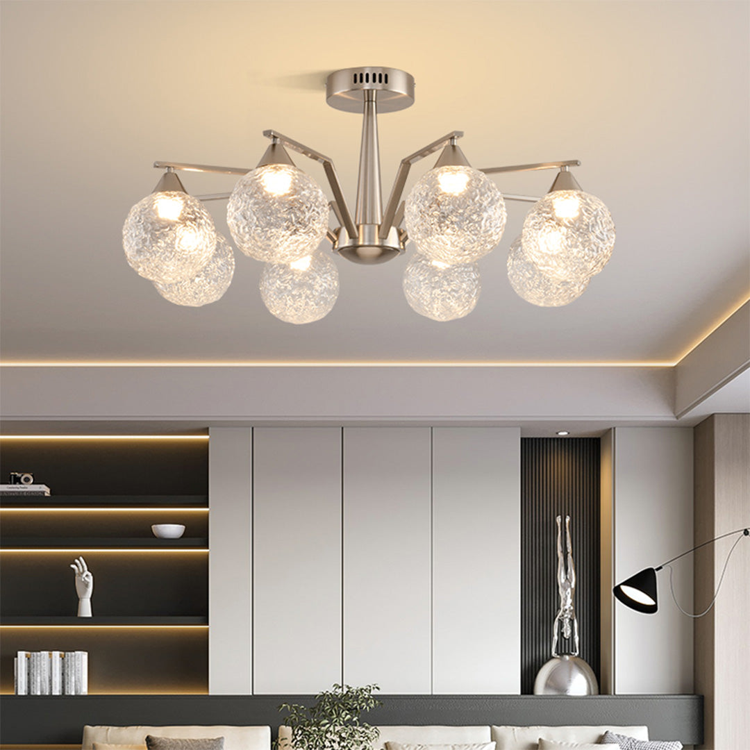 WINTERBOURNE SILVER STARBURST CEILING FIXTURE