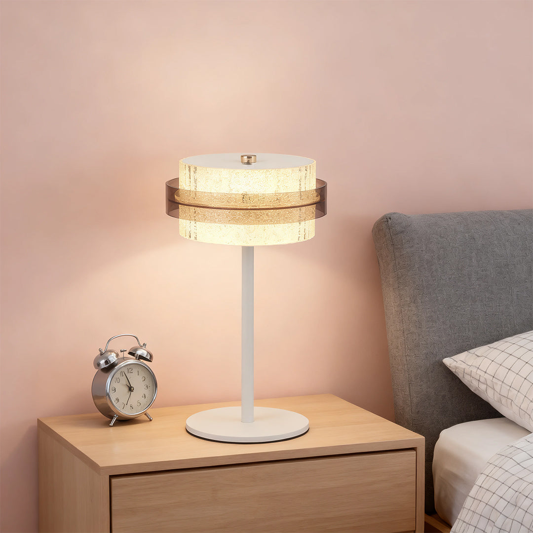 WINTHORPE IRON FRAME TABLE LANTERN WITH VINTAGE PS SHADE