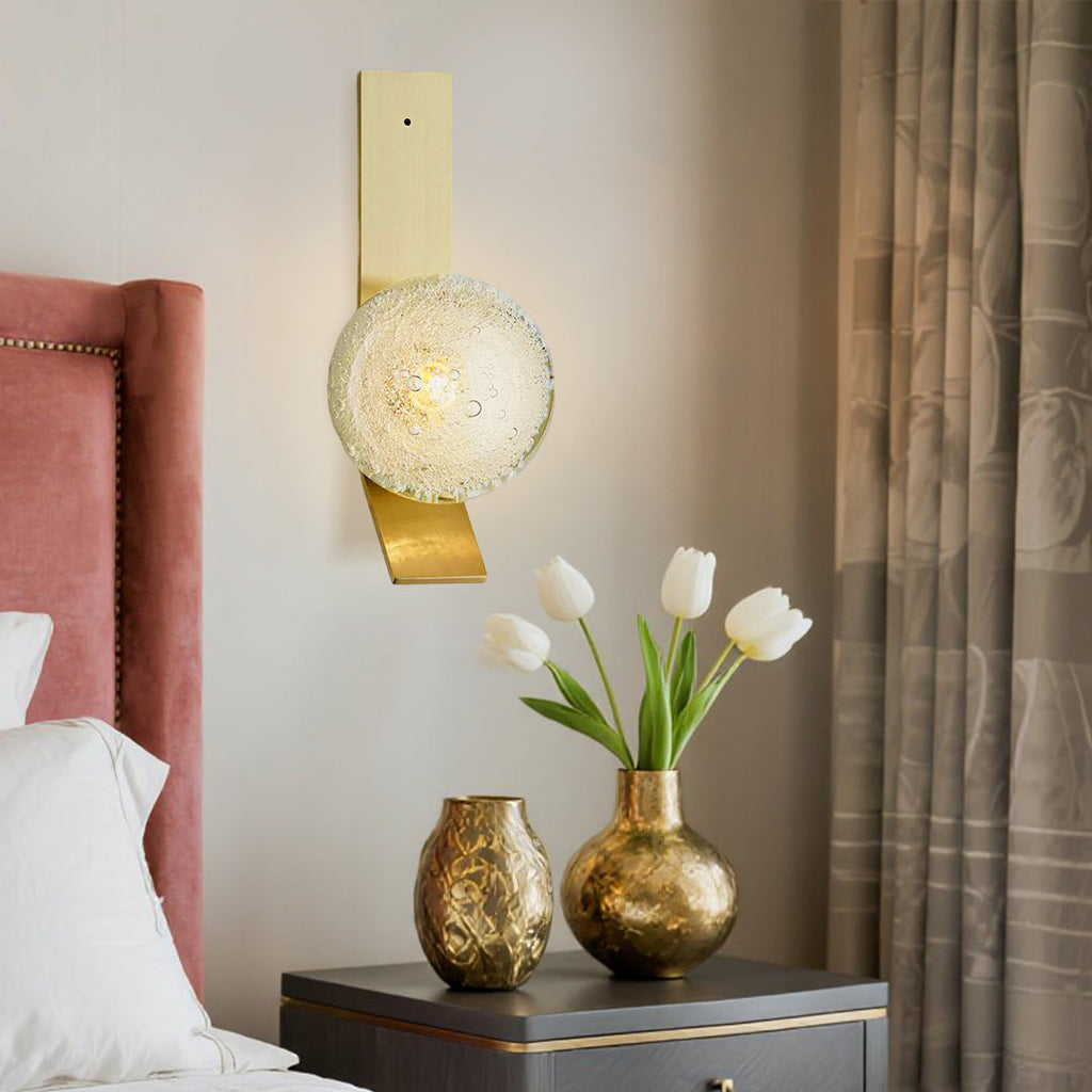 WINTHROP BUBBLE GLASS WALL SCONCE, MODERN MINIMALIST INTERIOR LIGHTING