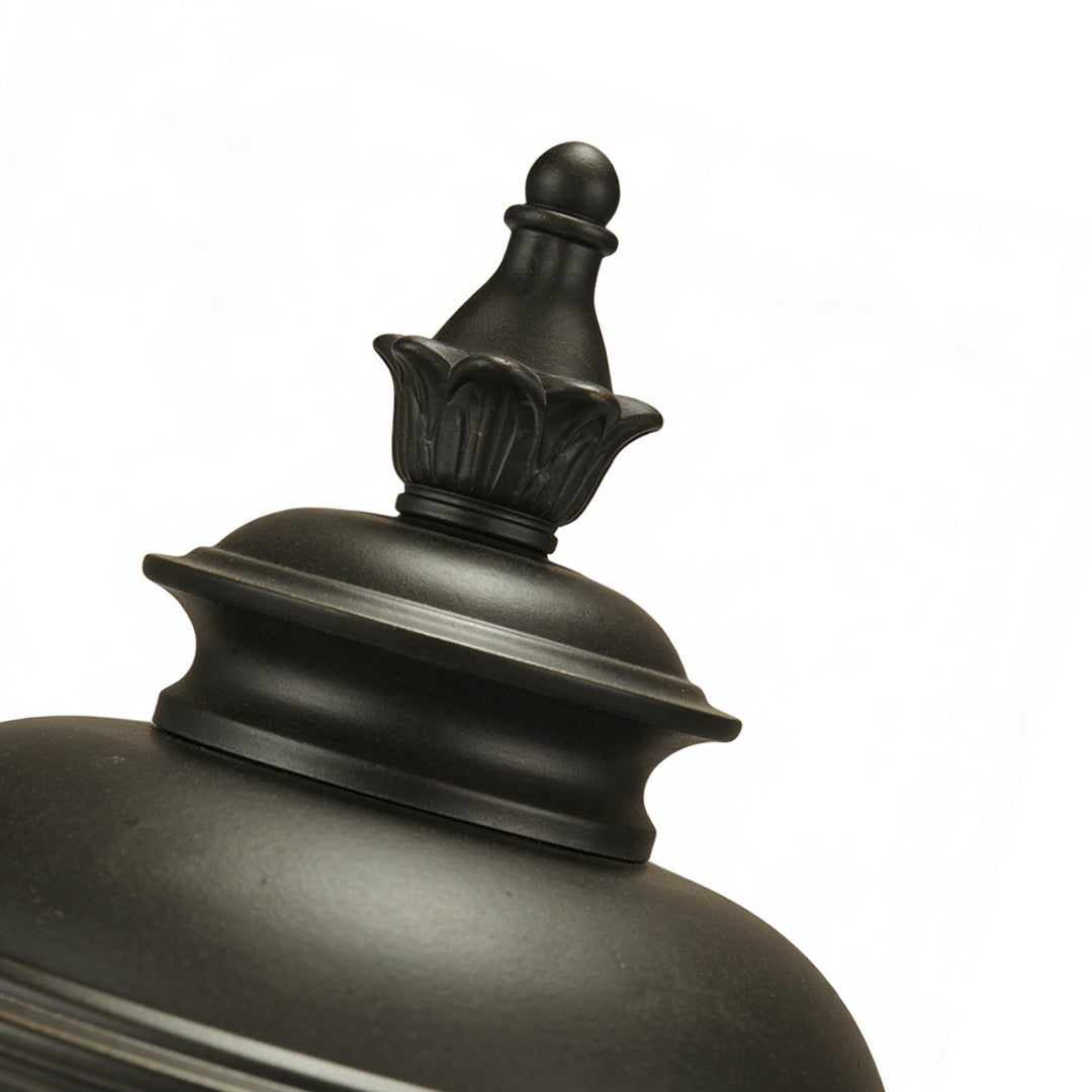 WINDSOR GARDEN PILLAR LANTERN, VINTAGE EUROPEAN INSPIRED WATER-RESISTANT LIGHTING