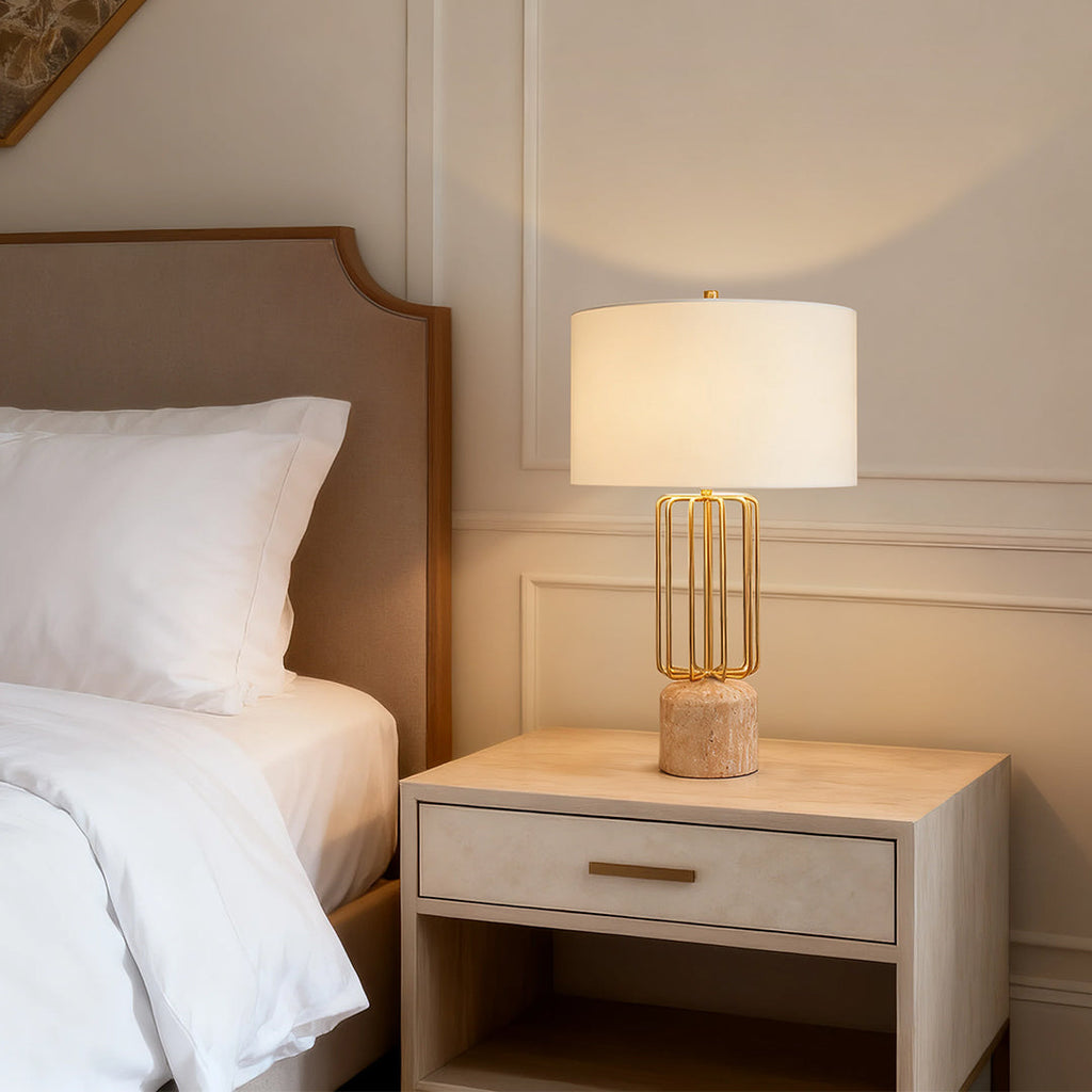 WINTHROP GEOMETRIC METAL TABLE LAMP WITH LED EYE-CARE TECHNOLOGY