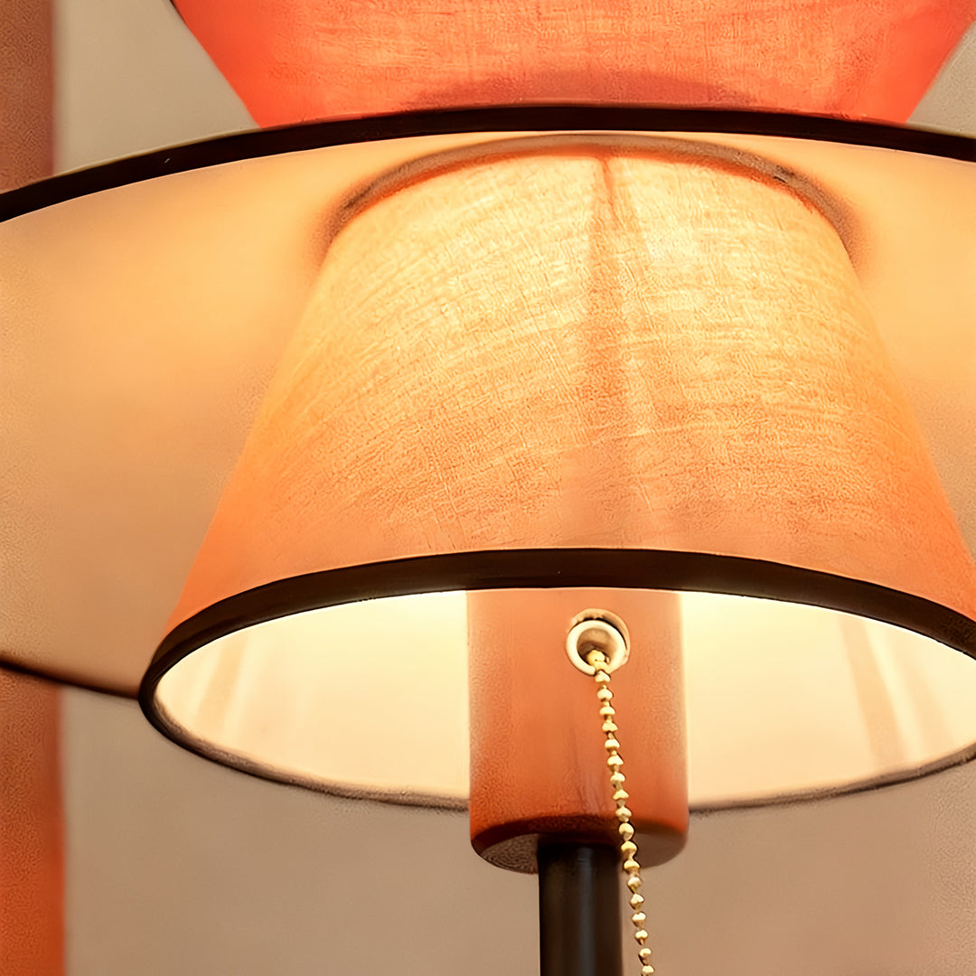 FENWICK VINTAGE PULL CHAIN FLOOR LAMP WITH TEXTILE SHADE