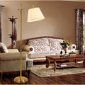 BRAMBLETON COPPER ARCHING LAMP WITH FABRIC SHADE