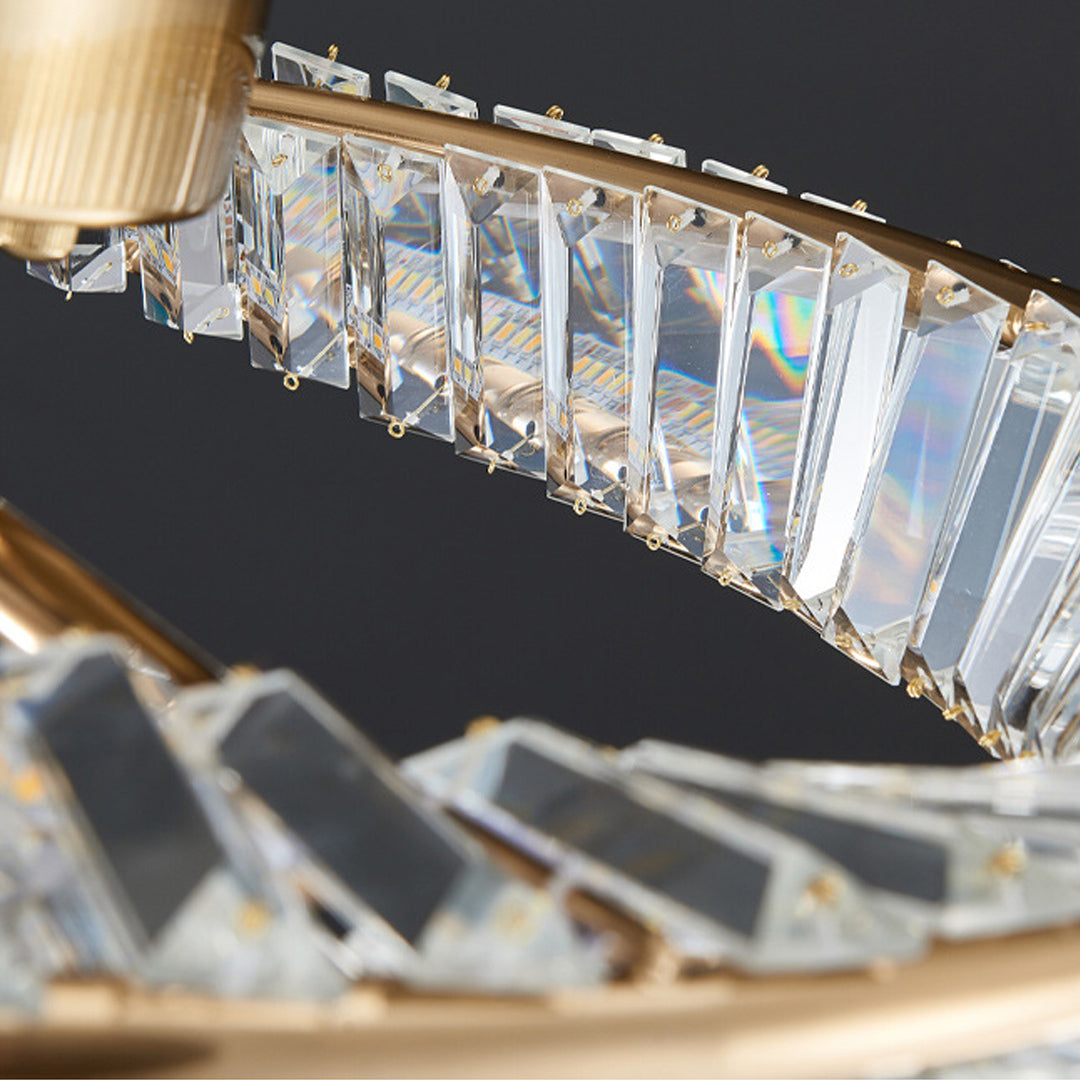 WINTHORPE AURIC CIRCULAR CEILING LAMP WITH CRYSTAL ACCENTS